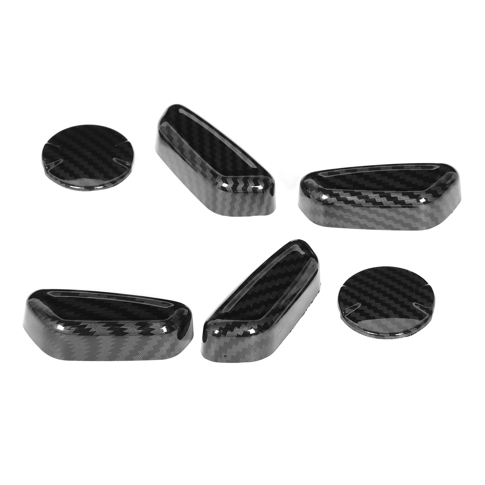 6pcs Seat Adjustment Button Cover Carbon Fiber Style Trim Fit for Ford F150 20152020