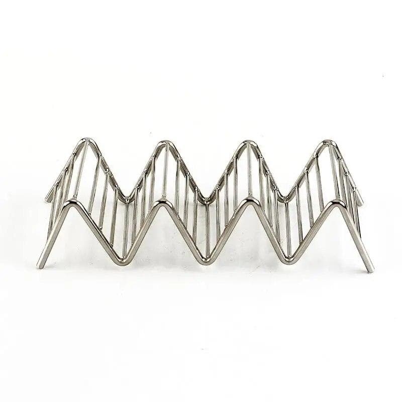 Wave Shape Stainless Steel Taco Holders Mexican Food Rack Shells Hot Dog Holder Stand Taco Rack Kitchen Accessories
