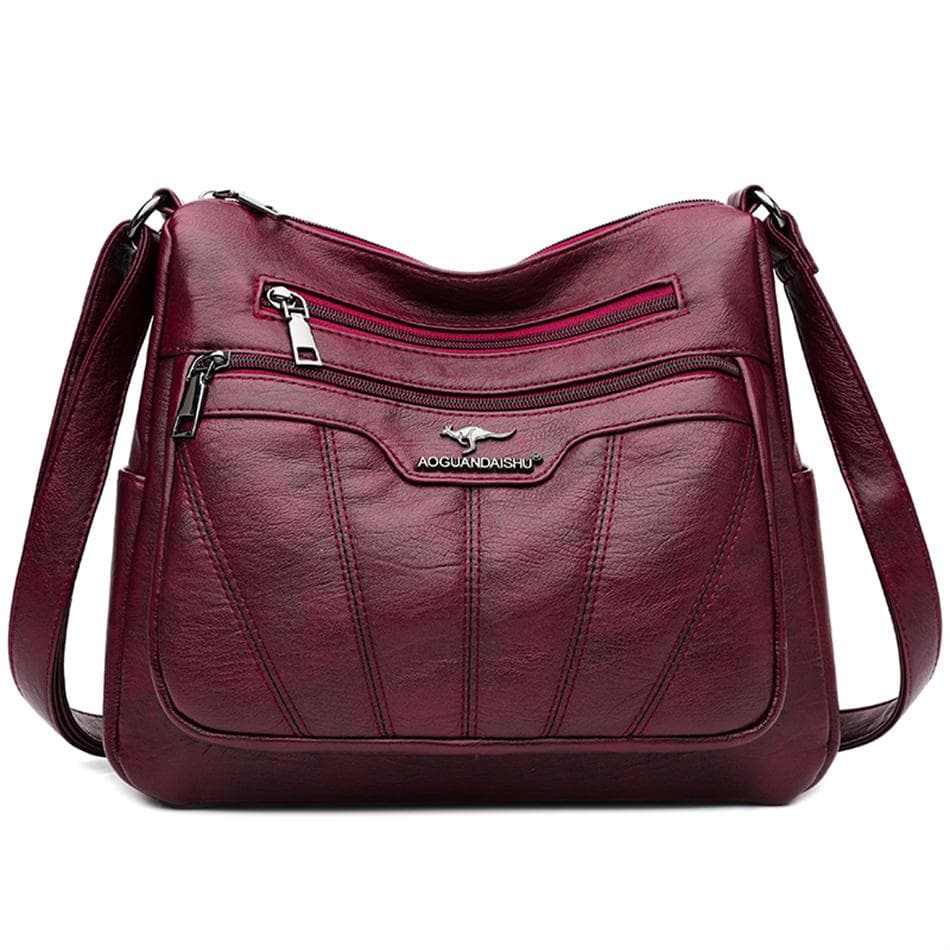 Soft Leather Women Bag Branded Designer Ladies Handbag Purses 2023 Luxury Female Shoulder Bag Large Capacity Crossbody Bags Sac red