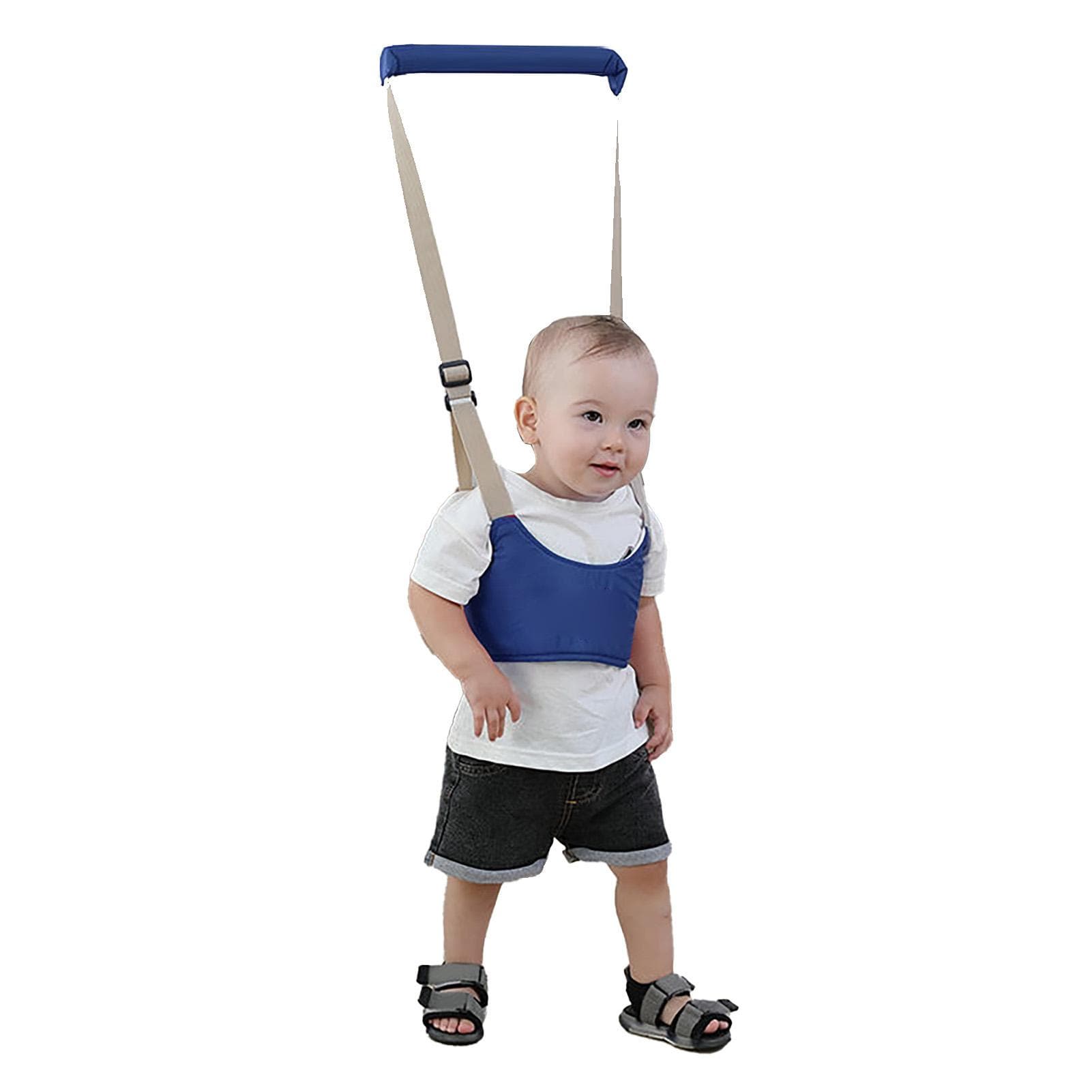 Baby Walking Harness Handheld Adjustable Prevent Lost Absorbent Soft Breathable Toddler Infant navy blue