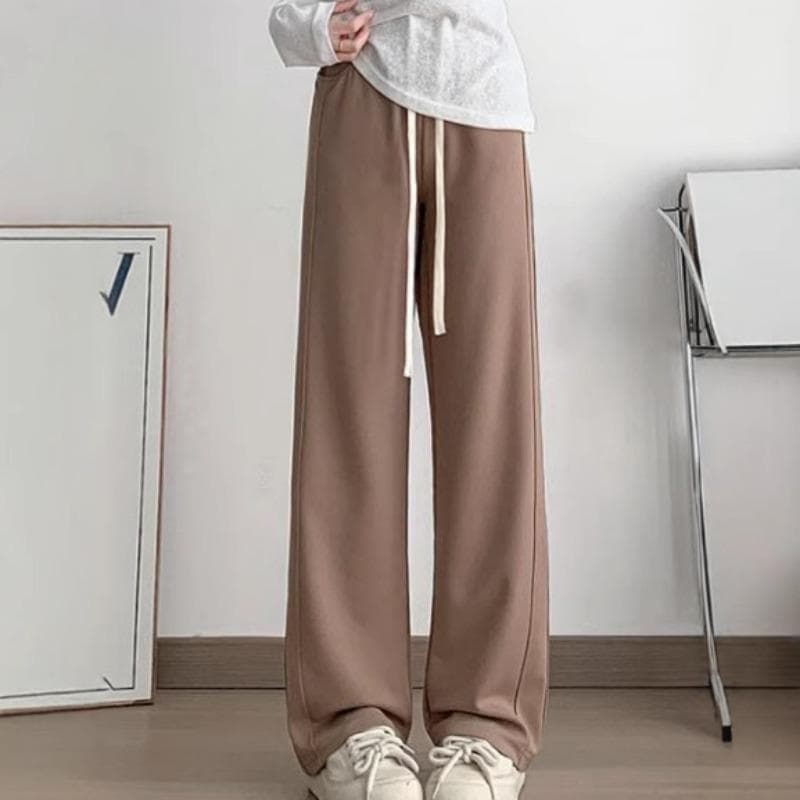 Gray Sweatpants for Women In Spring and Summer New High Waist Draped Straight Wide-leg Pants for Small Casual Loose Sweatpants XXL