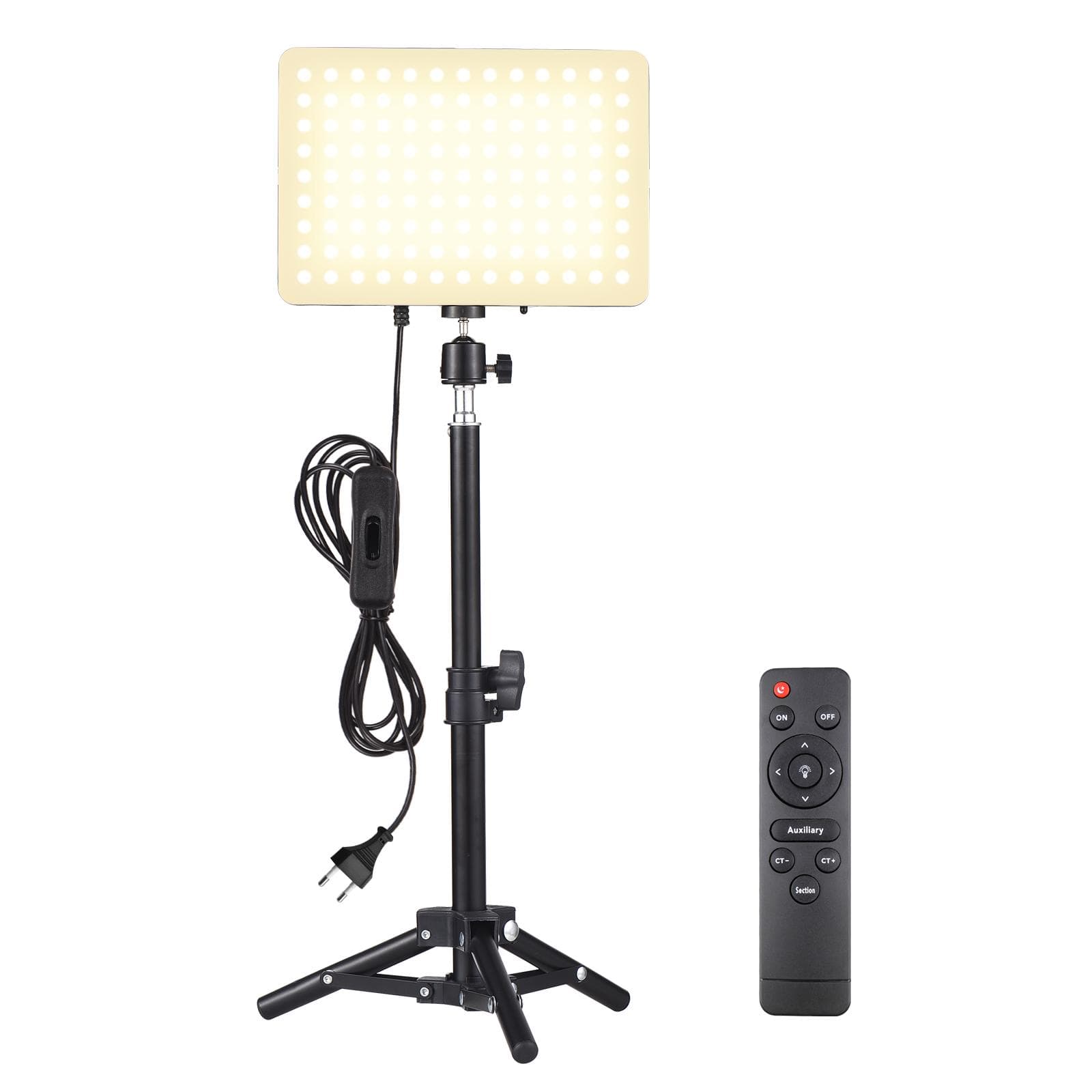 Andoer 1 Pack LED Video Light Kit 45W Photography Fill Light Panel 2800K-6500K Adjustable EU Plug