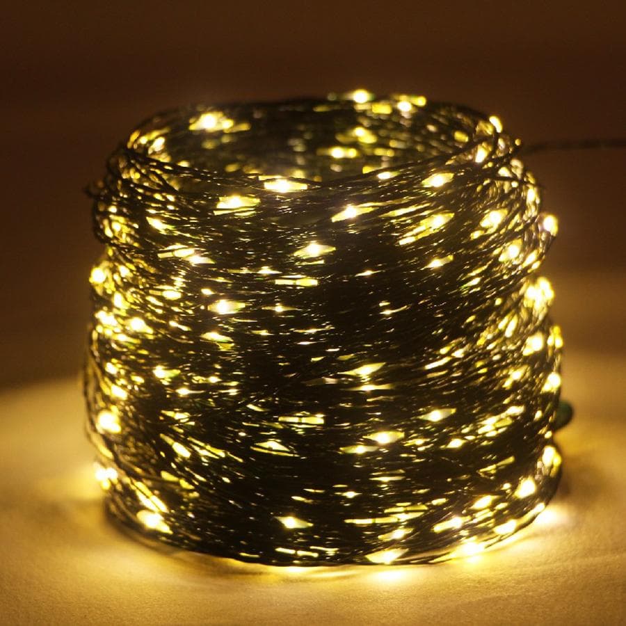 10M/50M/200M LED Green Wire String Lights Christmas Fairy Lights Garland With Remote Outdoor Christmas Tree Decor Lights For New Year Party Home Patio 200M 2000LED warm white