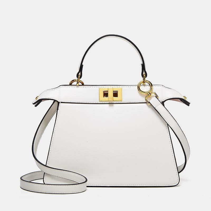 Fashionable and Versatile Handbag for Women, Simple Hand-held Bag for Spring and Summer, Single-shoulder Crossbody Bag white
