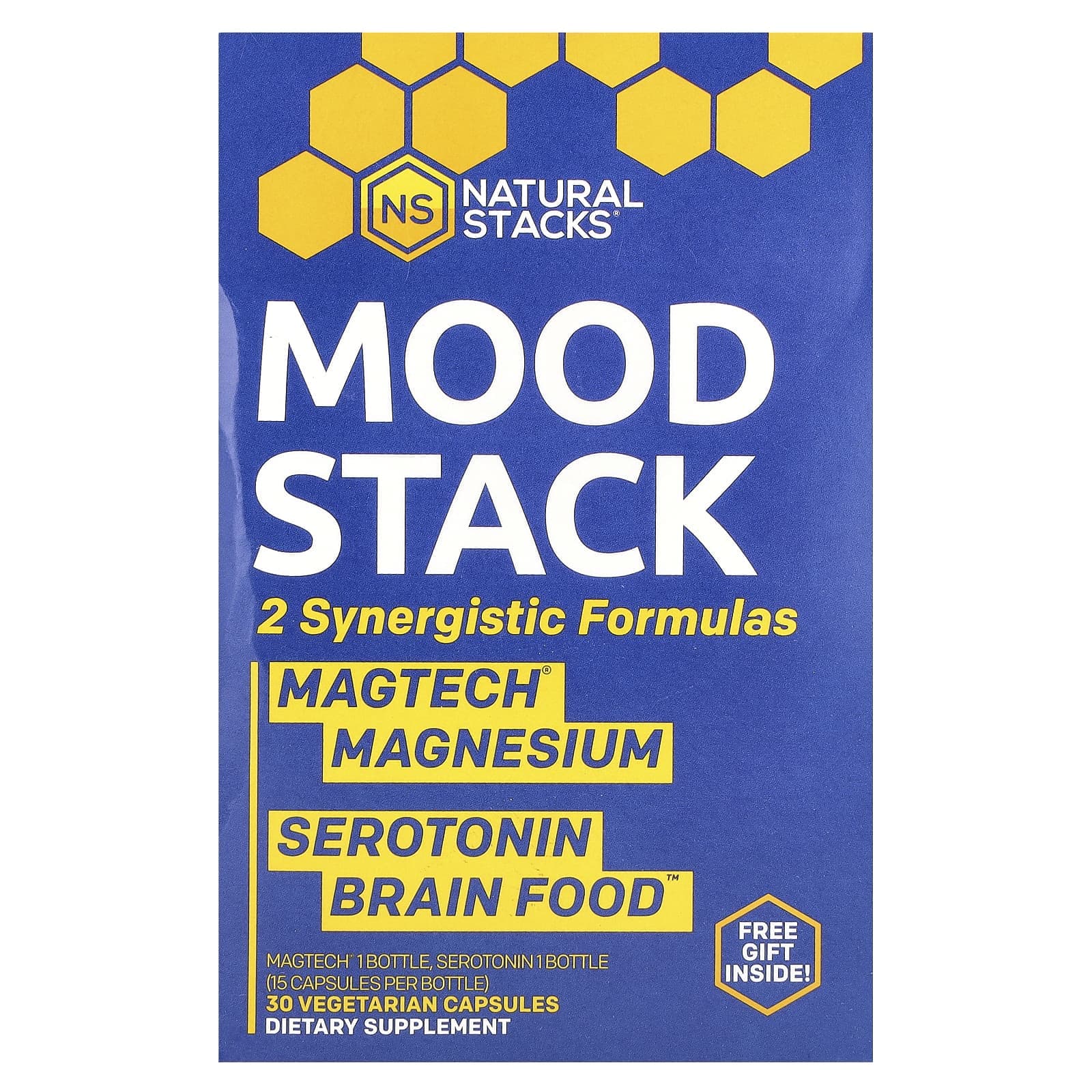Natural Stacks, Mood Stack, 15 Veggie Capsules