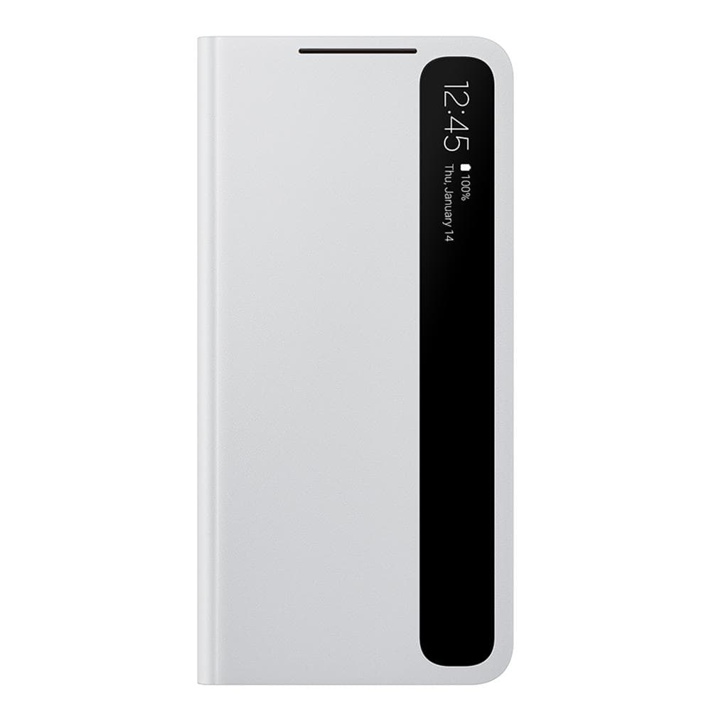Vertical Mirror Clear View Phone Case For Samsung Galaxy S21 S21+ S21 Plus Smart View Flip Cover Intelligent Cover For Galaxy S21+ gray