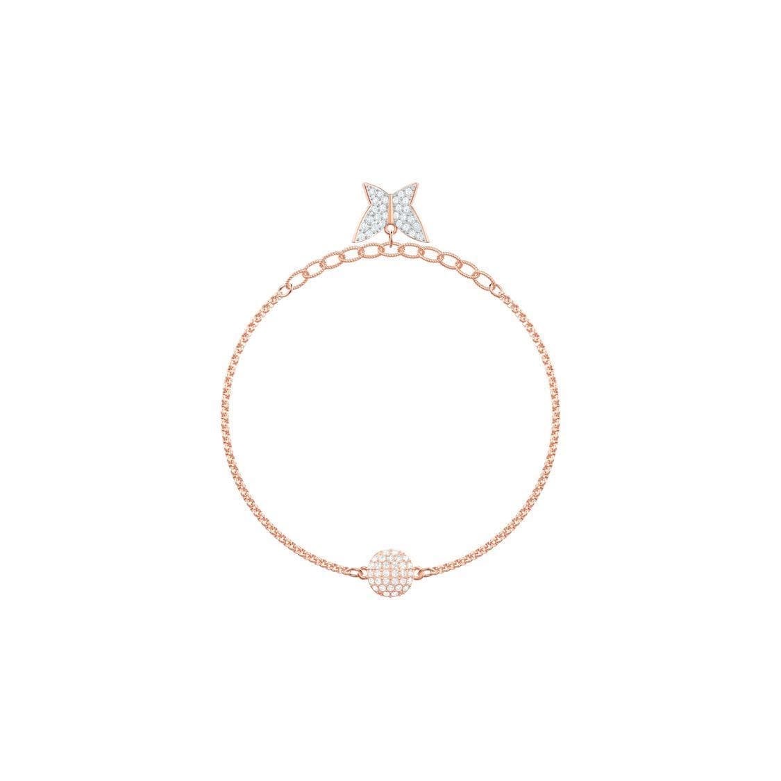 Swarovski Butterfly Magnetic Clasp Imitation Crystal Bracelet Women bracelet 5466823 Box (Random Color),M