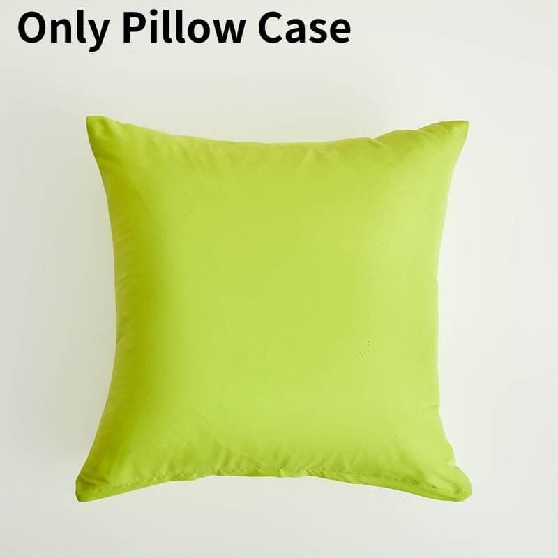 Luxurious Thick Plain Polyester Cushion Cover For Sofa And Living Room 18x18 Inches Green