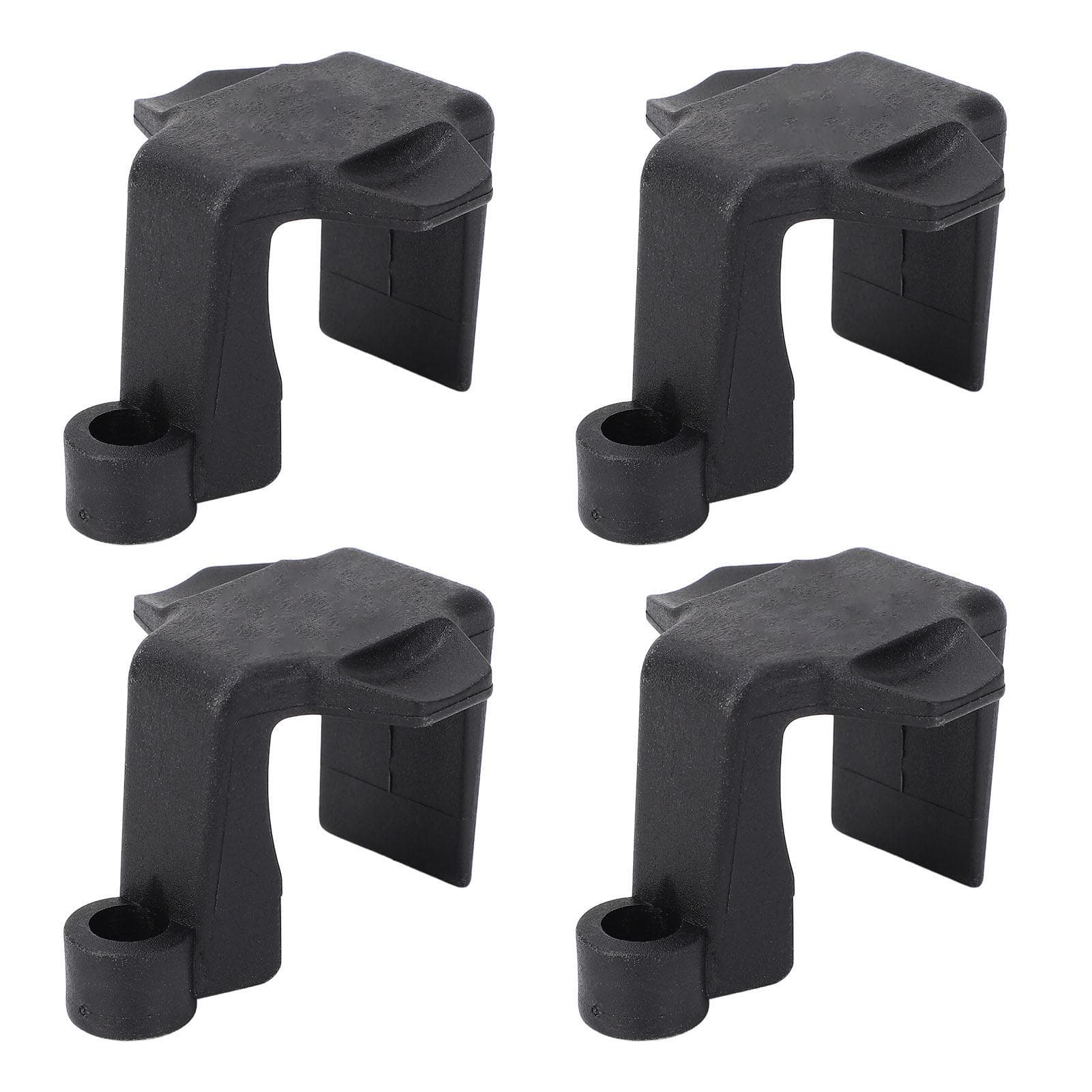 4pcs Boat Bumper Clips Nylon Pontoon Boat Bumper Hangers Cleats for 1 to 1.25 Inch Square Rails black