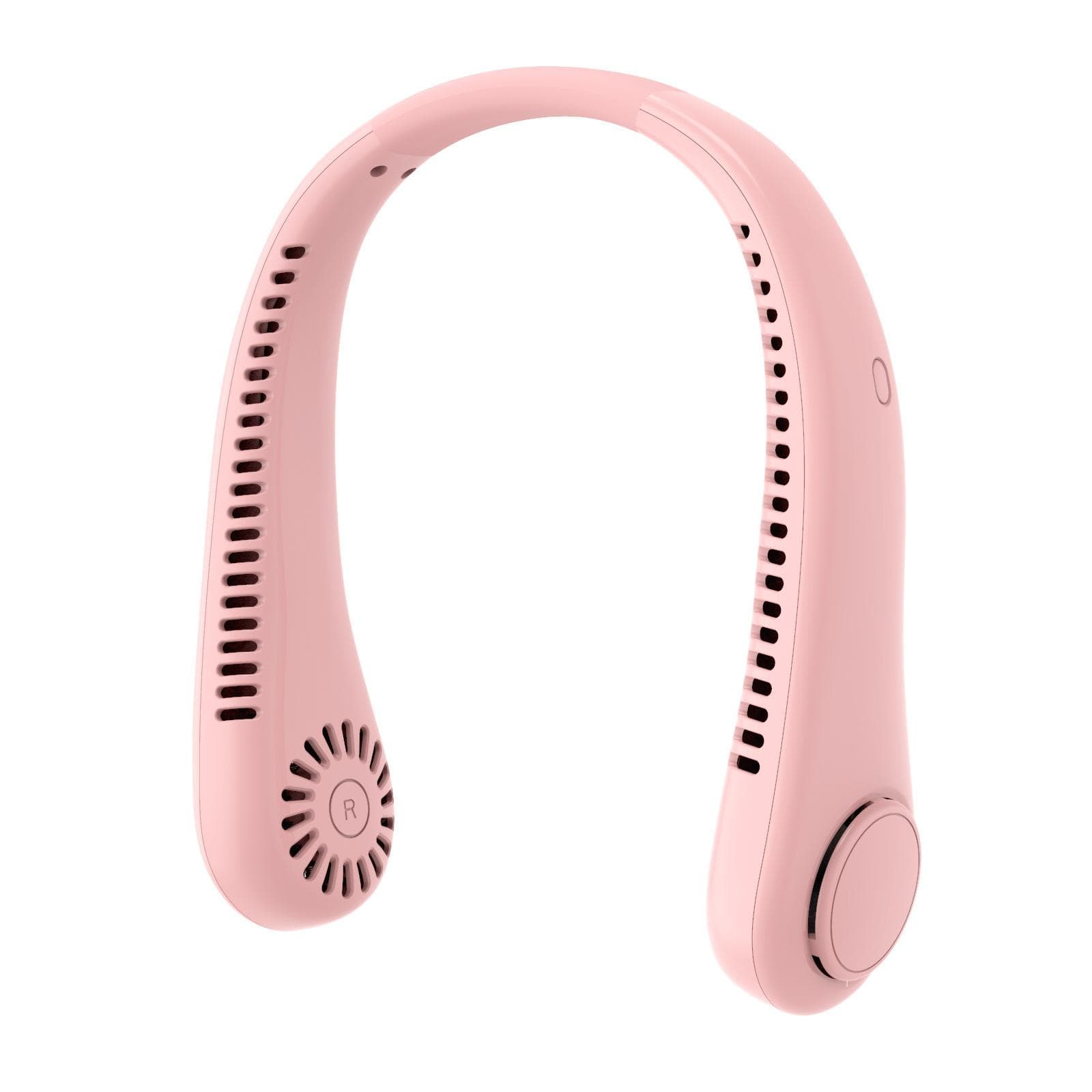 Mini neckless fan, long-lasting silent portable device, USB charging, digital screen, 5-speed. Essential for summer outdoor trav
