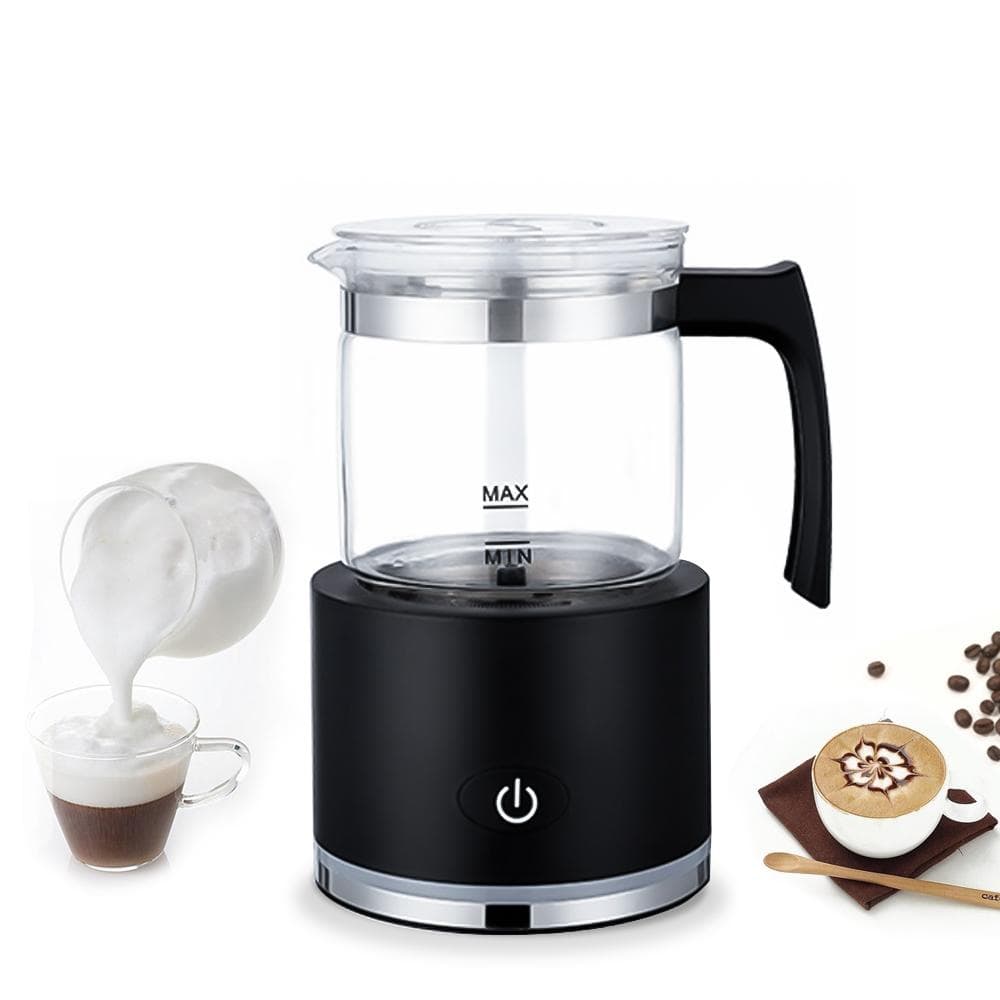 Detachable Milk Frother 8.45oz/250ml Electric Milk Frother and Steamer with Touch Control 600W EU Plug black