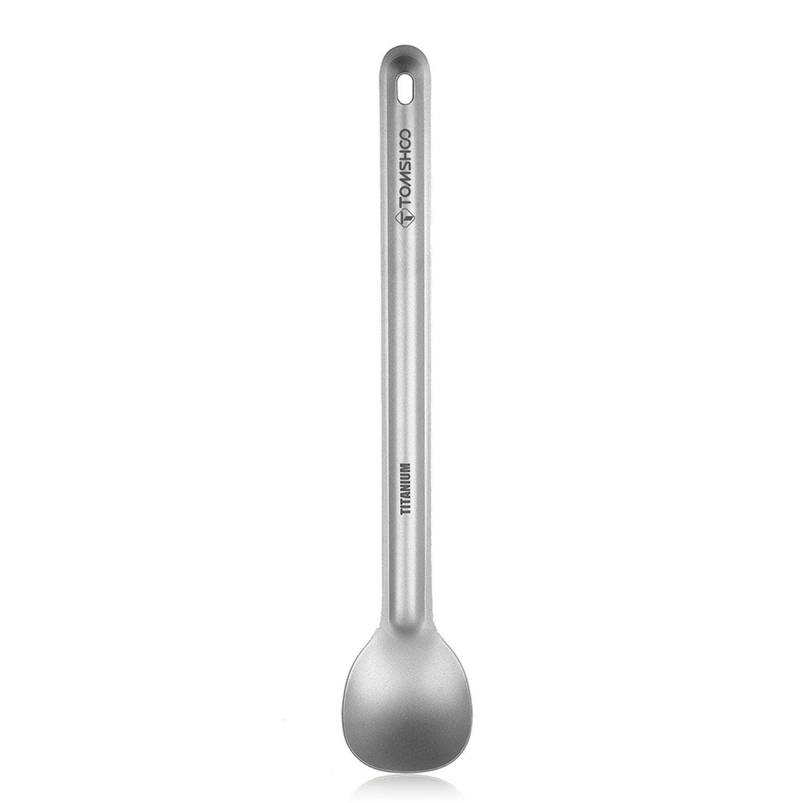 TOMSHOO Titanium Long Handle Spoon Outdoor Portable Dinner Spoon Cutlery Camping Backpacking Picnic Ultralight 15g