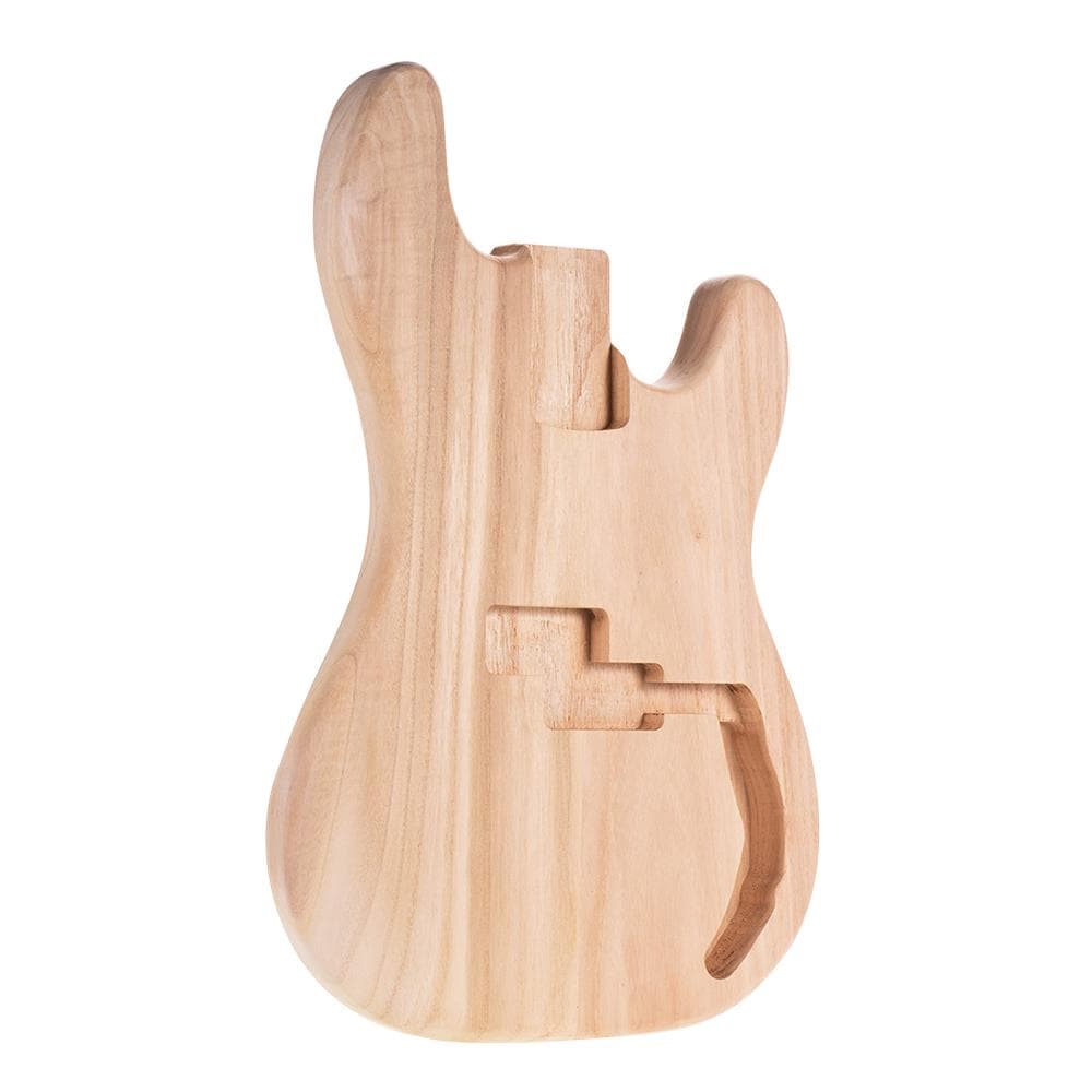 Muslady PB-T02 Unfinished Electric Guitar Body Sycamore Wood PB Bass Barrel Guitars DIY Parts beige