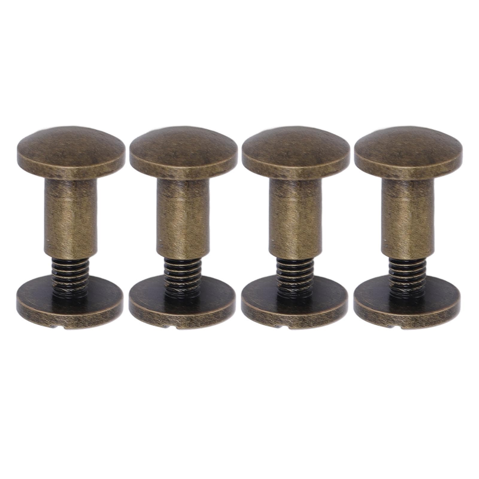 20 Sets 8 X 7mm Binding Rivets Antique Bronze 8 X 5mm Arc Slotted Head Binding Screws Studs for DIY