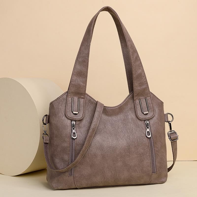 2024 Fashionable Women's Large Capacity Tote: Casual Handbag & Shoulder Messenger Bag khaki