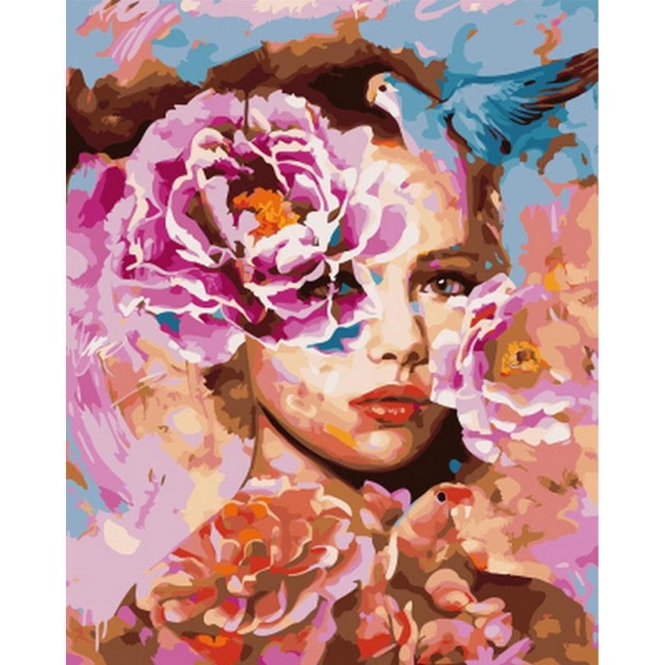 Diamond Painting Dog Girl Diamond Embroidery Girl with Dog 20X30CM