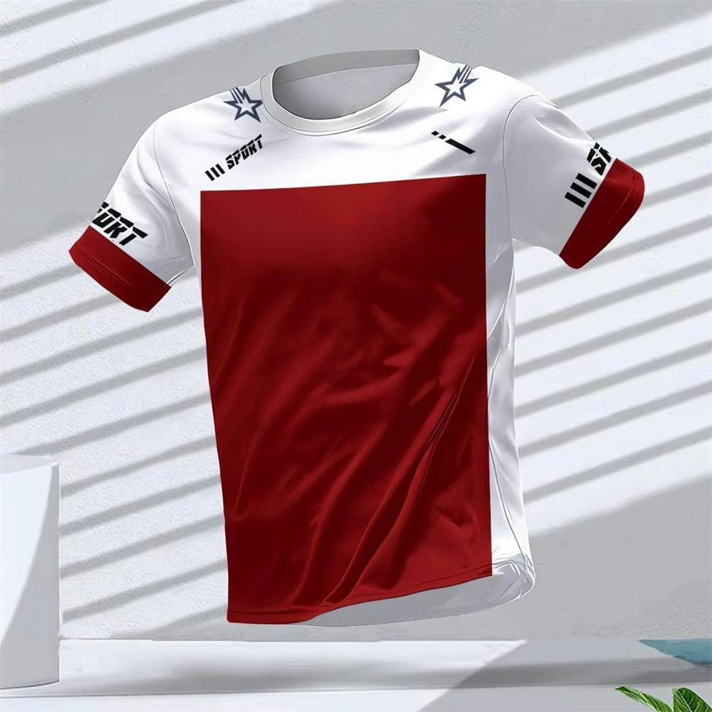 Gym Summer Quick Dry Breathable Men's T Shirt Outdoor Run Fitness Sports Short Sleeve Casual O-Neck Men Gym Sportswear T-Shirt XS