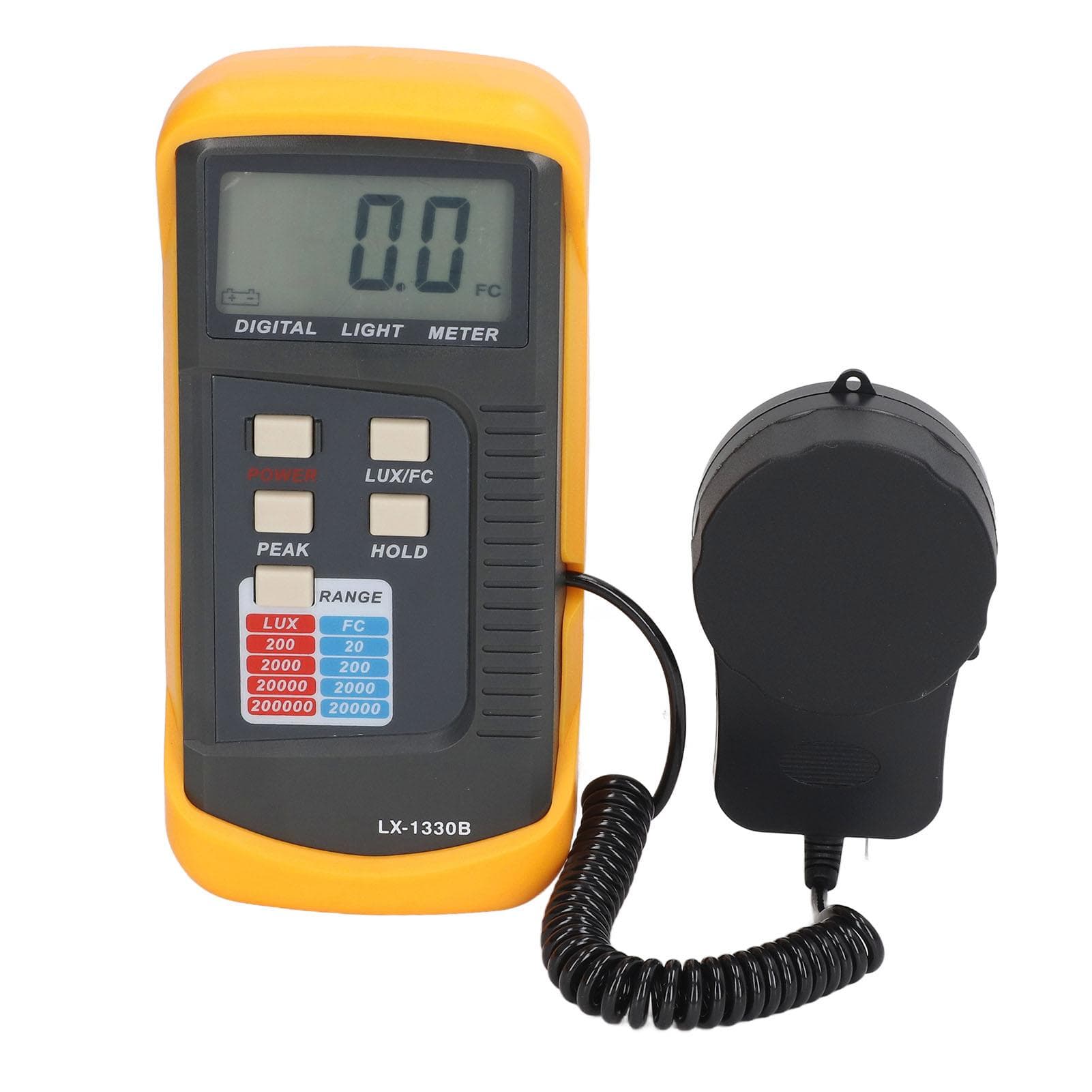 Digital Illuminance Light Meter LCD Display 0.1?200000LX Illuminometer with Storage Box for Library