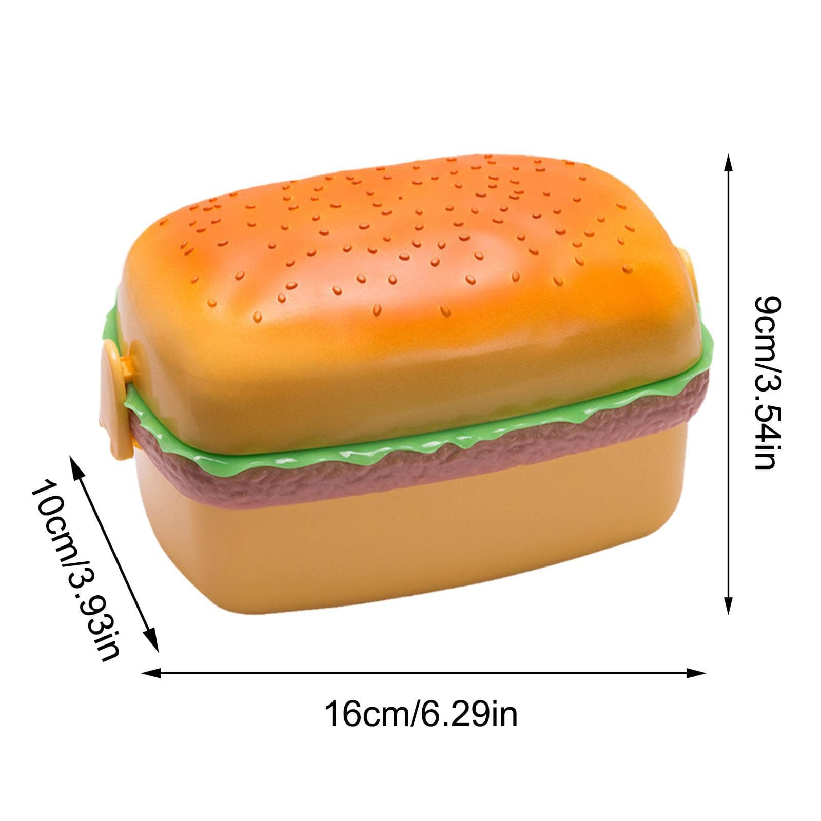 Portable New Double Hamburger Lunch Box Cute Hamburger Lunch Box Lunch Box Children's Lunch Box