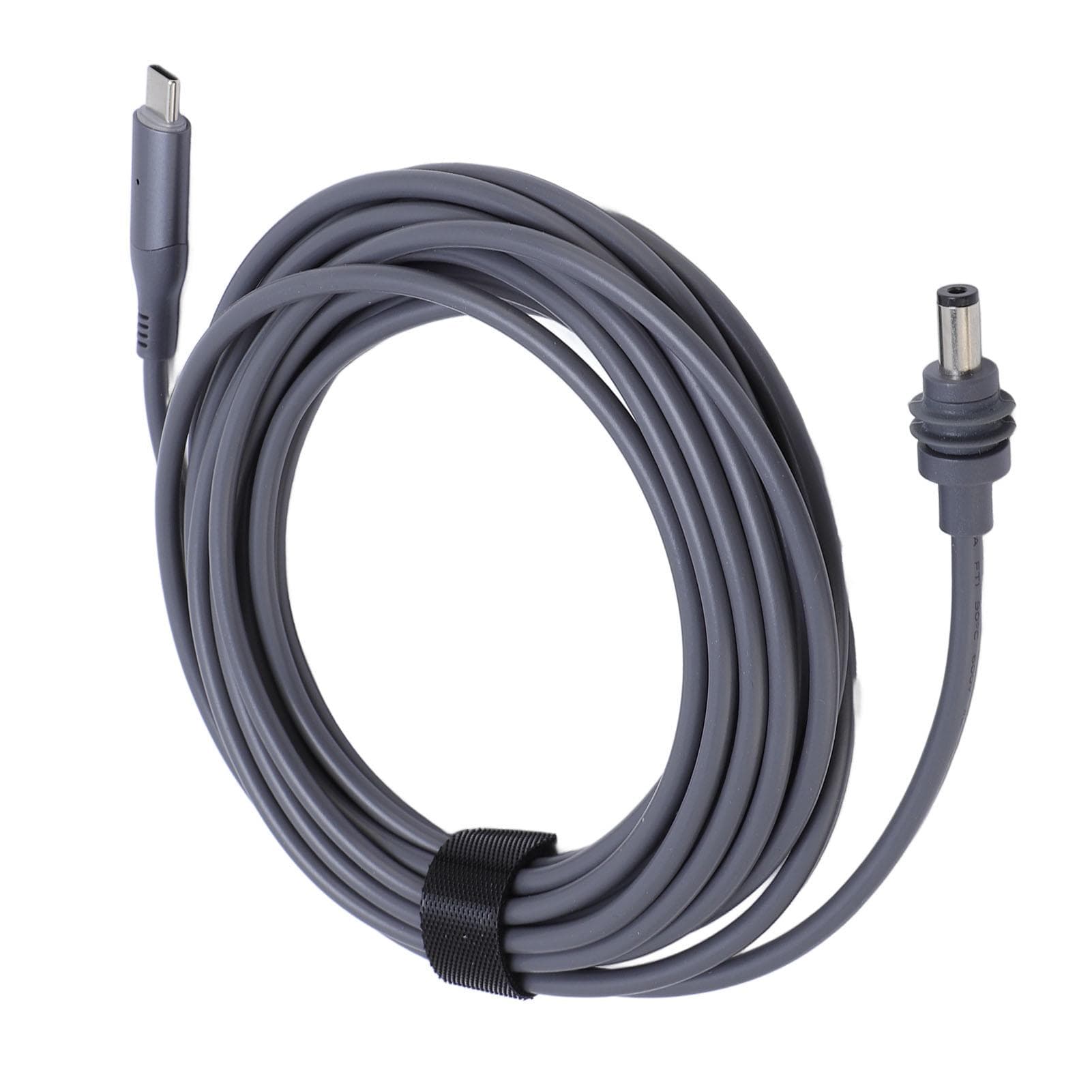 Satellite USB C to DC Power Cable with Red Blue LED Indicator Light USB Type C to DC Cord for 200cm/6.5FT