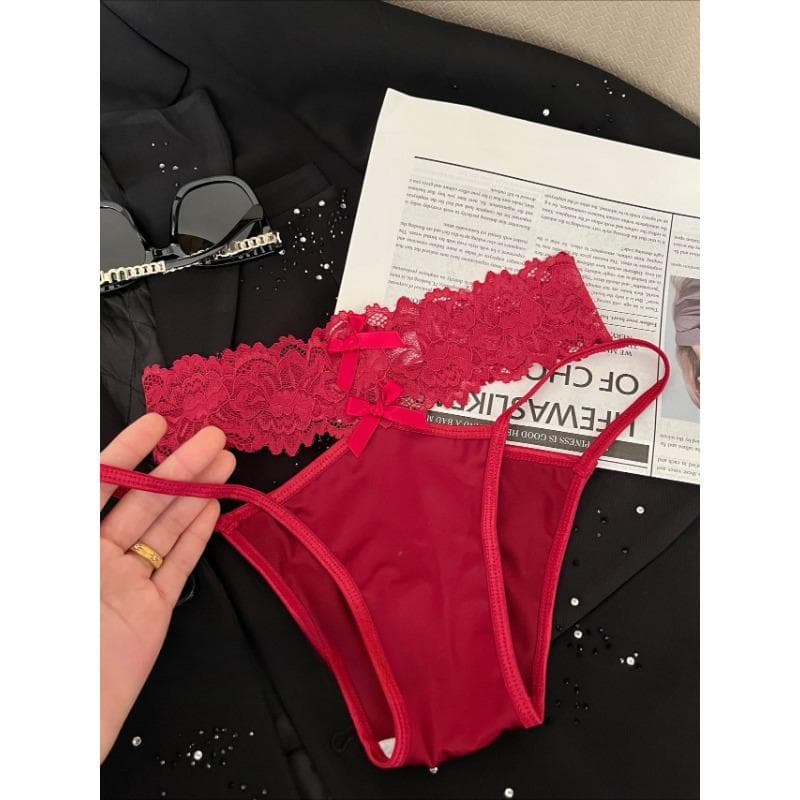 Women's Satin Lace Seamless Sheer Mesh Cotton Crotch Sexy Low Rise Panties L