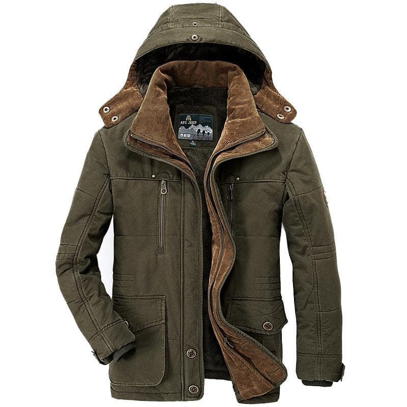 Thick Winter Parkas Men Cotton Warm Jacket Men Plus Size 5xl 6xl 7xl Casual Multi -Pocket Parkas XXXL