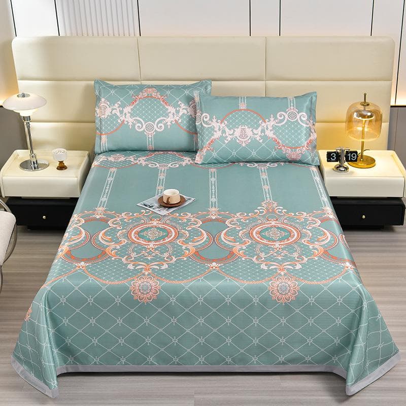 Ice Cold Mat Washable and Foldable Three Piece Set 230x250cm Soft Mat bed sheet Household Dormitory Spring and Summer 230x250cm 3pcs