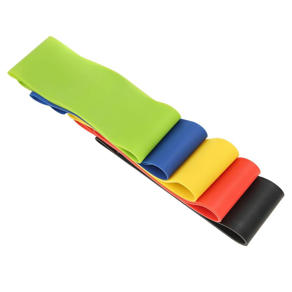 5Pcs Elastic Exercise Resistance Bands Ring Body Training Fitness Bands Workout Equipment