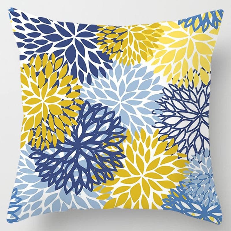 Modern Simple Yellow Flower Pillowcase Home Sofa Pillow Cushion Cover Lumbar Pillow Case Pillow Case Cushion Lumbar Without Pillow Core 45*45cm 60x60cm
