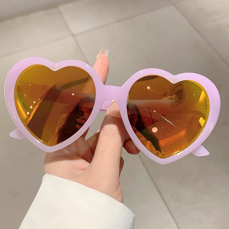 Love Oriented Sunglasses UV400 Protection Funny Concave Shaped Party Glasses for Sunshade Decorative