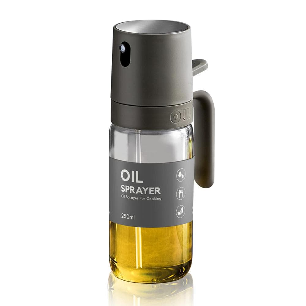 Oil Sprayer for Cooking 250ml Olive Oil Glass Spray Bottle Leakproof Kitchen Gadgets Accessories grey