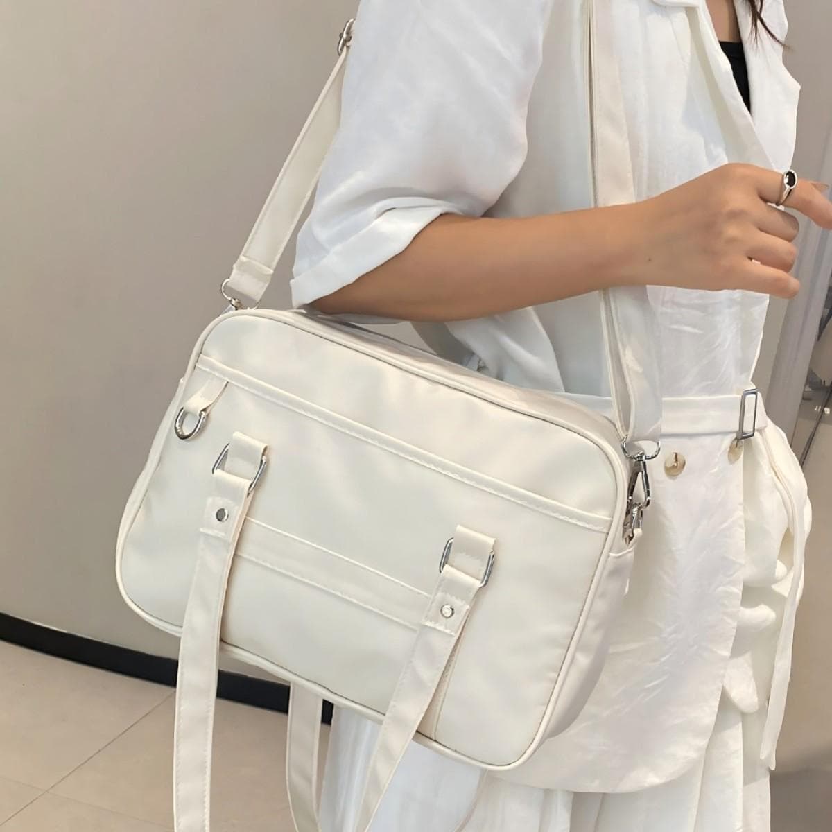 2025 Original Japanese JK Uniform Bag Women's Two-dimensional Messenger Commuter Bag Simple College Style Large-capacity Handbag