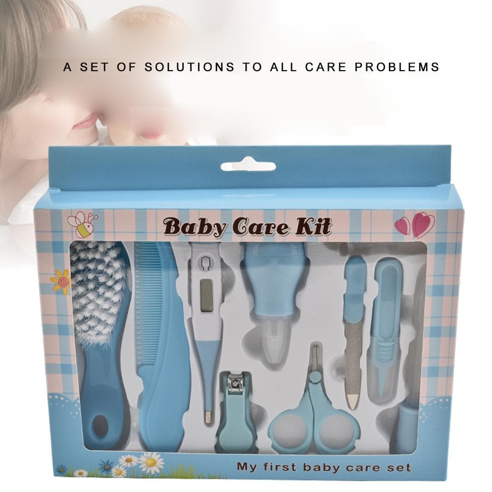 10Pcs Baby Health Care Kit Newborn Kid Care Baby Hygiene Kit Grooming Set Thermometer Scissor Nail