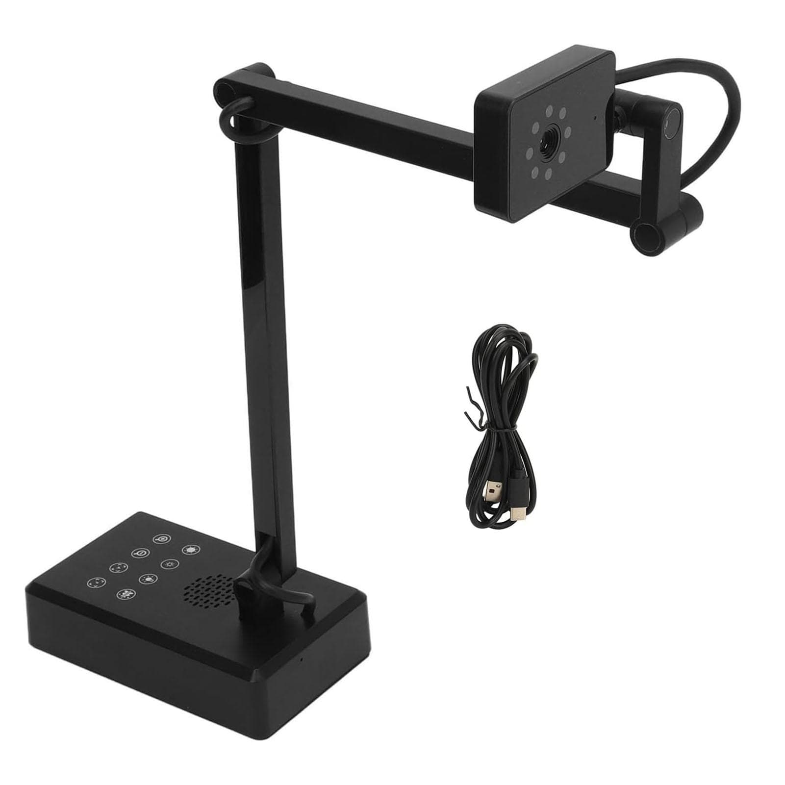 16MP USB Document Camera with Microphone Auto Focus 4K Webcam with Flexible Arm for Online Learning