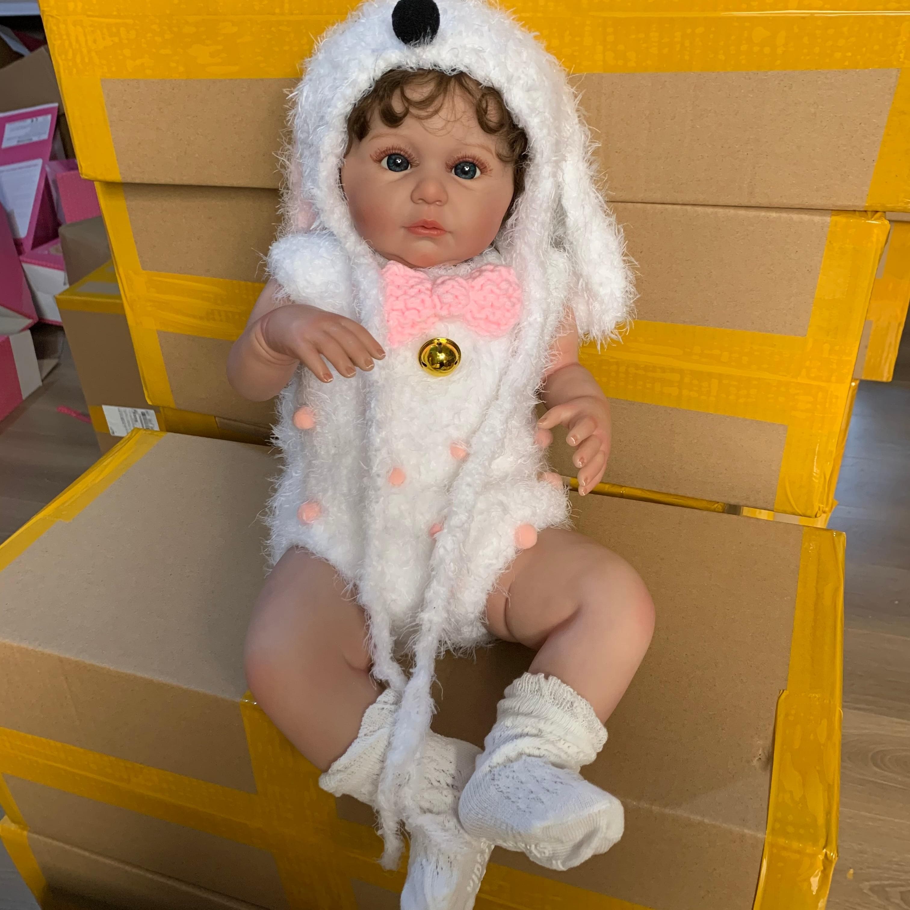 50cm 20Inch 3D Skin With Visible Veins Soft Silicone Reborn Baby Doll Like Real Alive Girls Toy