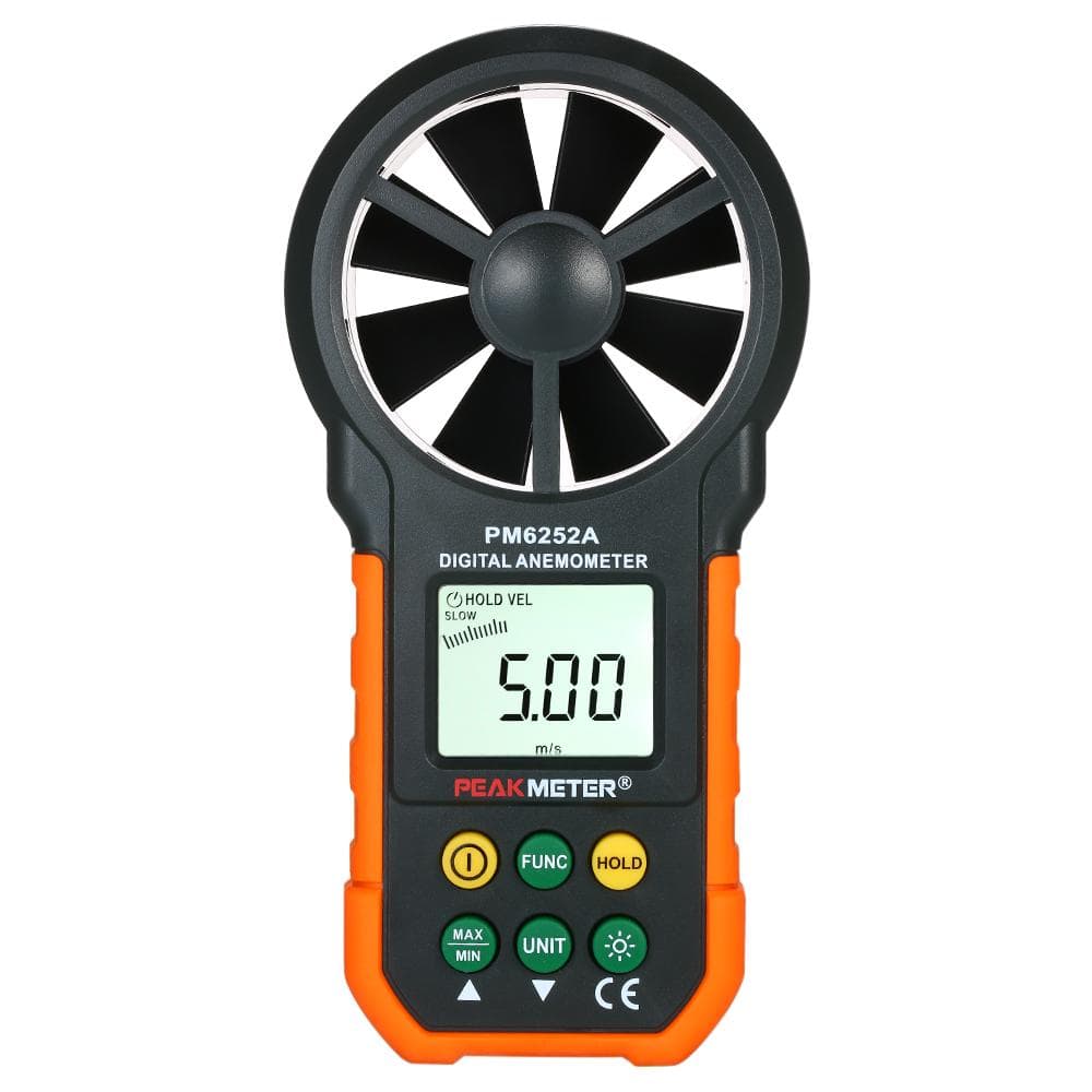 Anemometer Portable Wind Speed Meter Black & Orange PEAKMETER Handheld black/orange