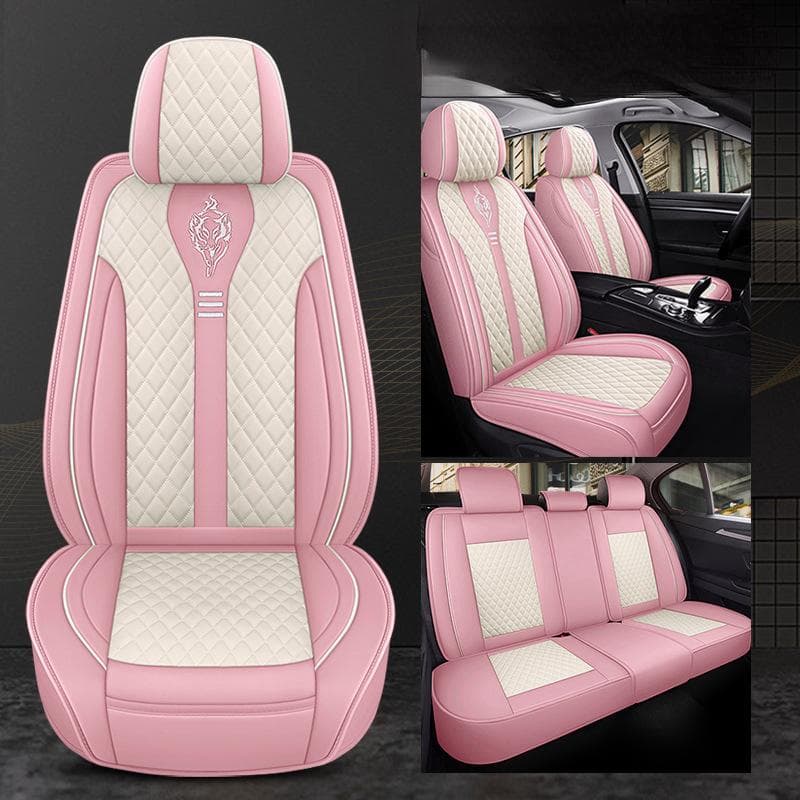 Luxury Car Seat Covers PU Leather Auto Seats Cushion Universal Four Seasons Protector Seat Interior Chair Seat-Cover Accessories