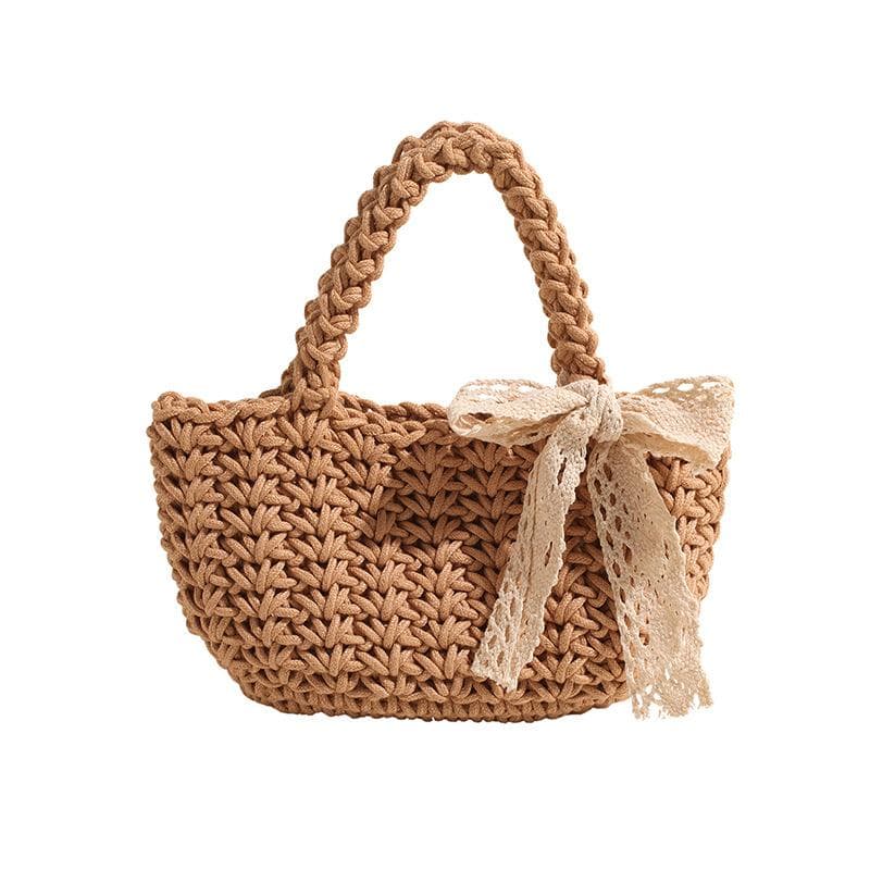 Bag Women's Bow Handheld Bucket Bag Fashion Vacation Bag