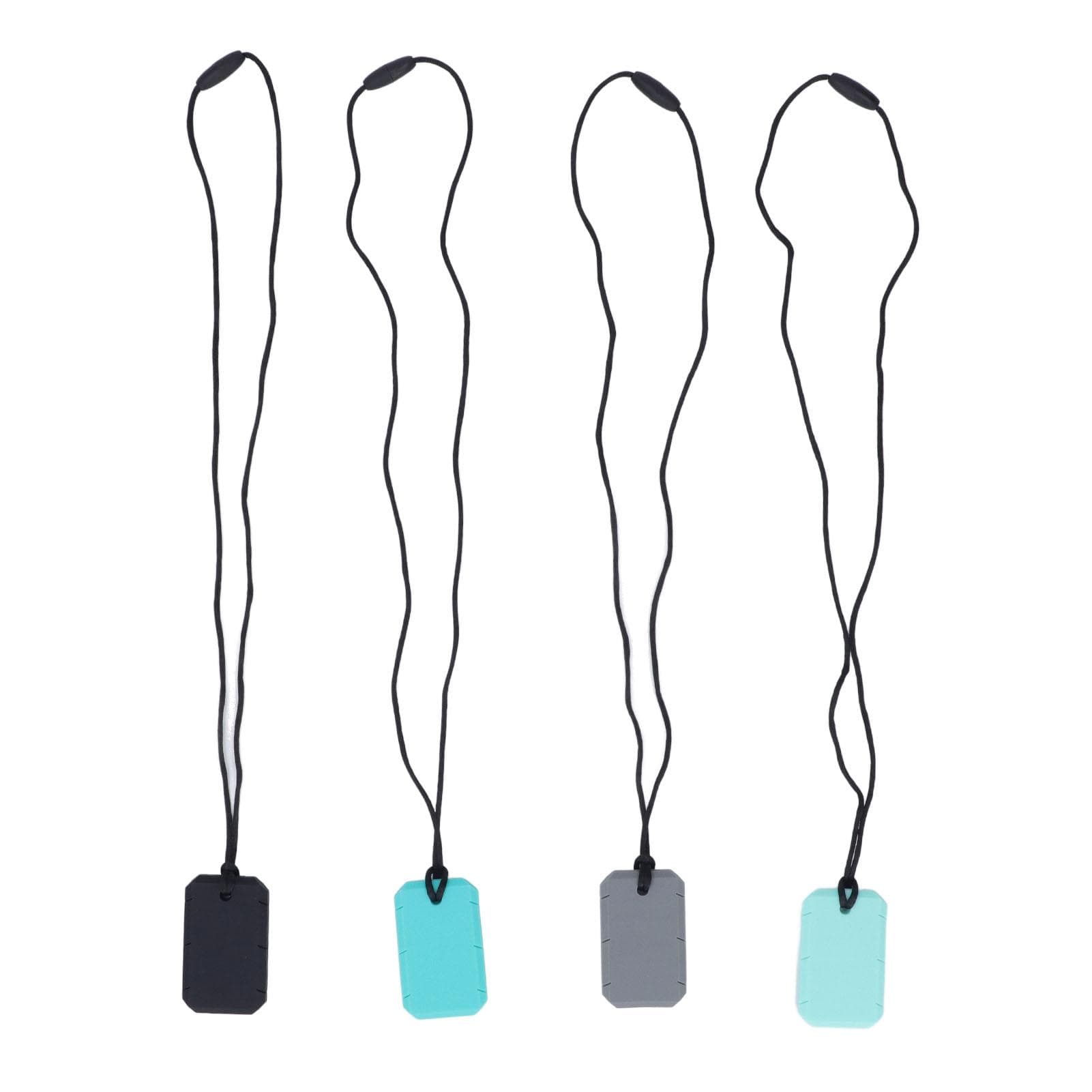 4pcs Sensory Chew Necklace Food Grade Silicone Reduce Anxiety Safe Soft Sensory Chew Necklace