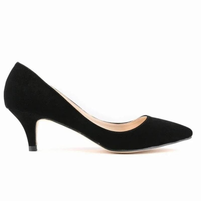 Spring and Autumn Women Shoes High Heels Solid Color Breathable Non Slip Sole Latex Insole Work Wedding Shoes shoe 39 black