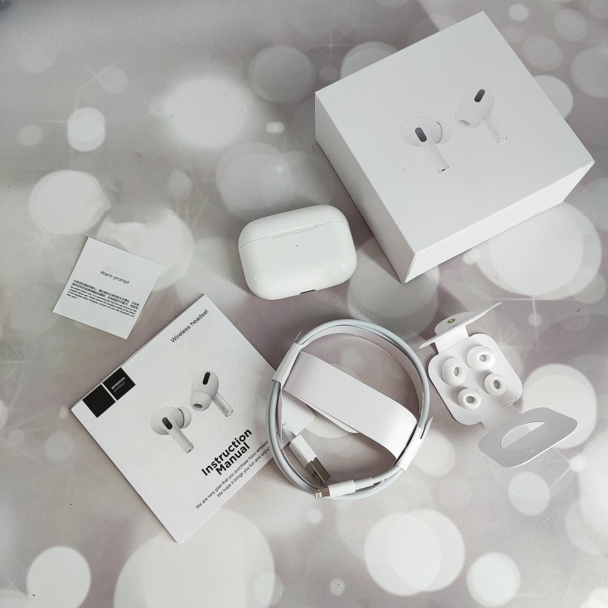 Active Noise Reduction Wireless Gaming Bluetooth Earphone GPS Positioning Earbuds Name Change Headphone Wireless Charging Headset For IOS Android white