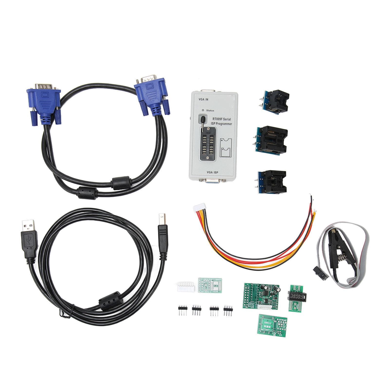 RT809F Programmer MCU Read Write Overcurrent Protection Online Programming LCD USB Programmer for