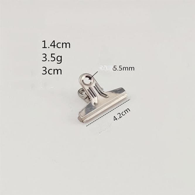 6pcs Stainless Steel Clip Food Bag Sealing Clip Reusable Heavy Duty Stainless Steel Clips Multipurpose Air Tight Seal Clip Office School Home Kitchen S-6Pcs