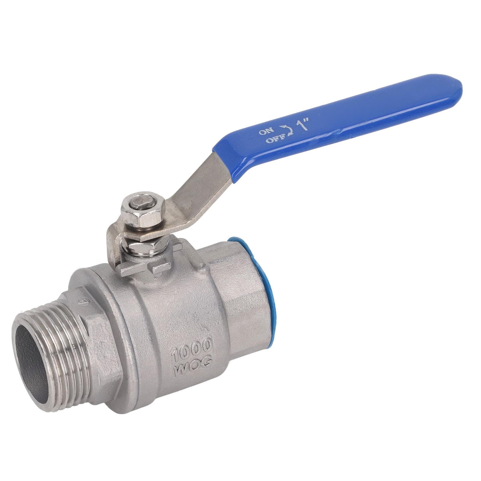 Ball Valve 1in NPT Stainless Steel Straight Ball Valve Fitting Connector for Water Oil