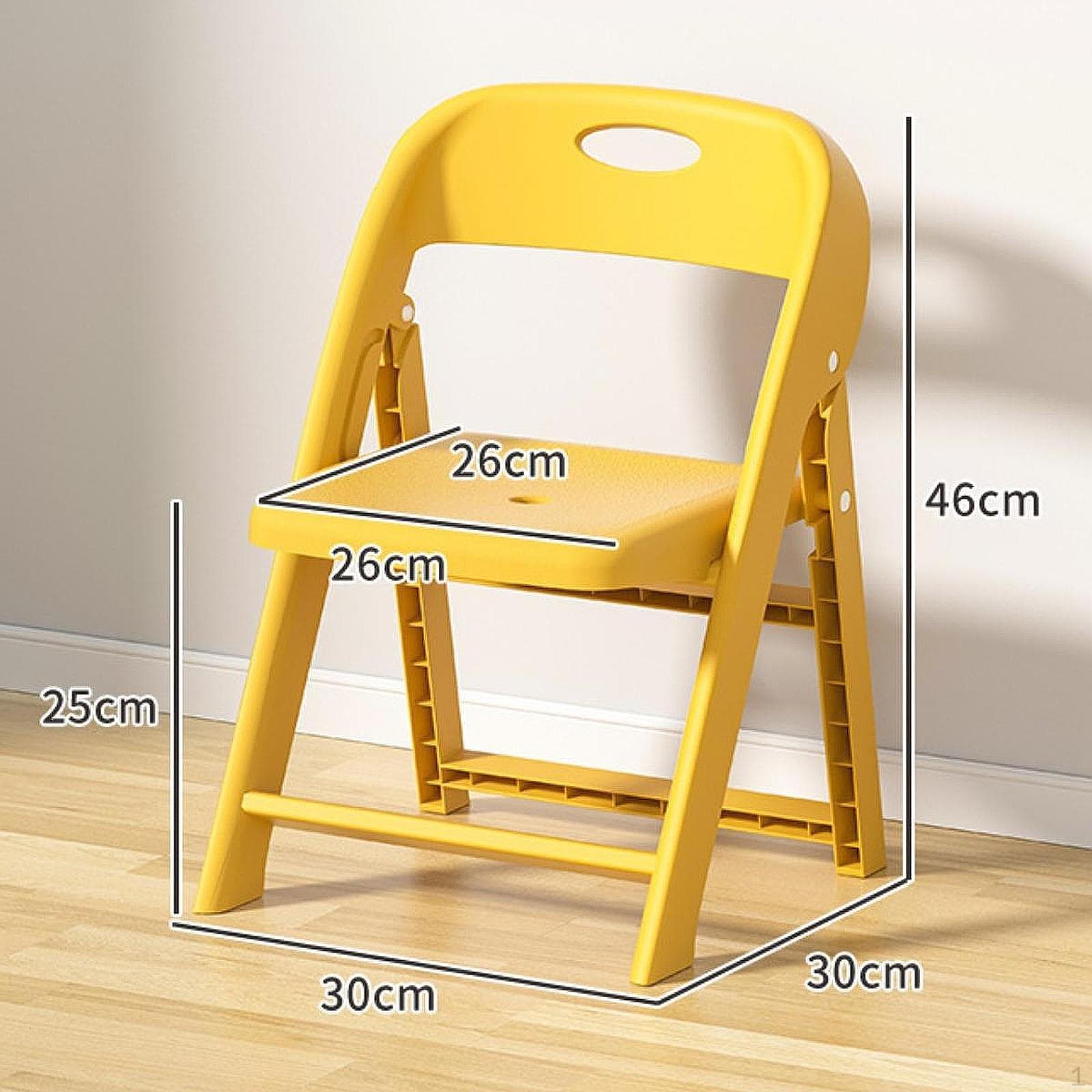 Kids Chair Child Seat Study Anti Slip Lightweight School Stack Folding for Nursery Home yellow