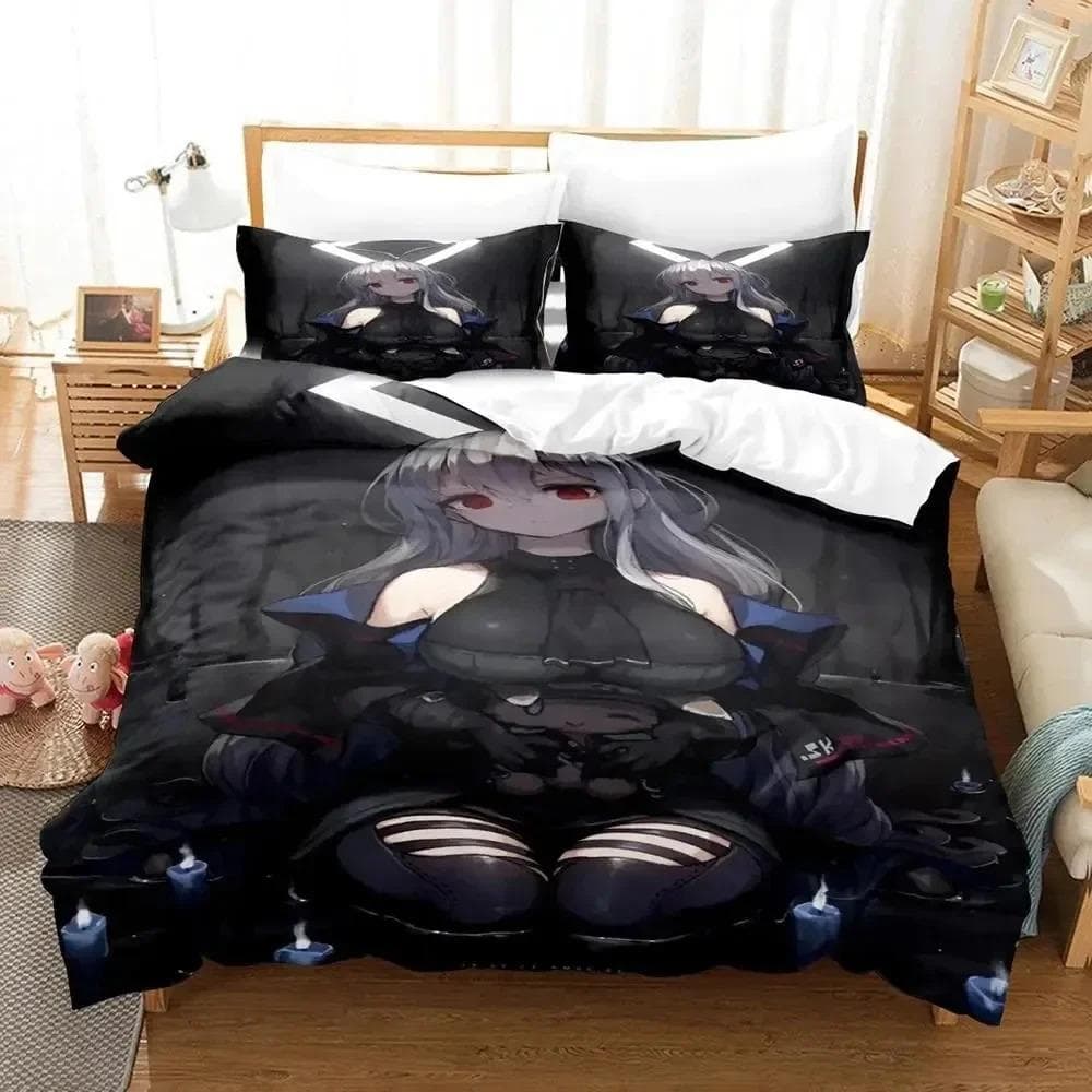 3D Print Anime Game Arknights Bedding Set Duvet Cover Bed Set Quilt Cover Pillowcase Comforter king Queen Size Boys Adult 135x200cm 2pcs