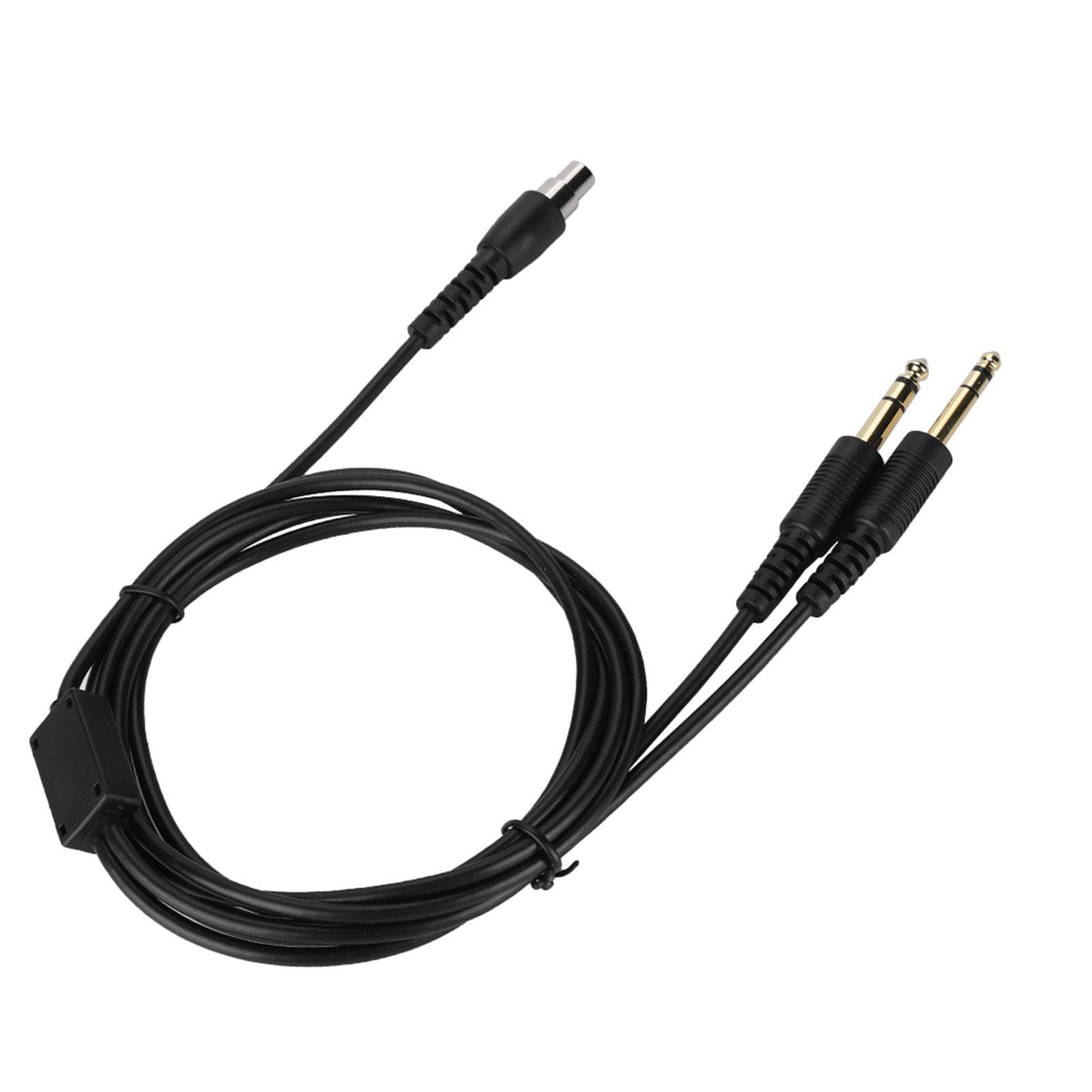 200cm Aviation Headset Plug Replacement Cable Adapter for Pilot DIY with Cable Switch