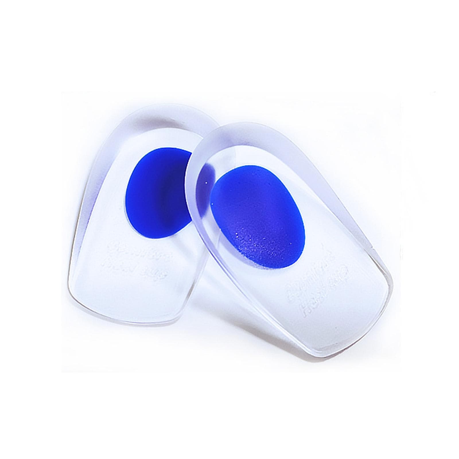 2PCS Silicone Gel Heel Pads Shoe Inserts Soft Anti-slip Foot Pain Relief Insoles Cushion Foot Care L blue