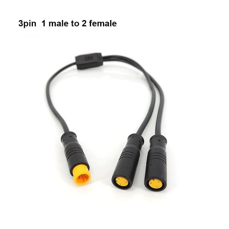 M8 Julet waterproof 1 male to 2 female 2/3/4/5/6 pin Ebike DC splitter sensor Connector Cable Electric Bicycle Butt Joint Plug 3pin