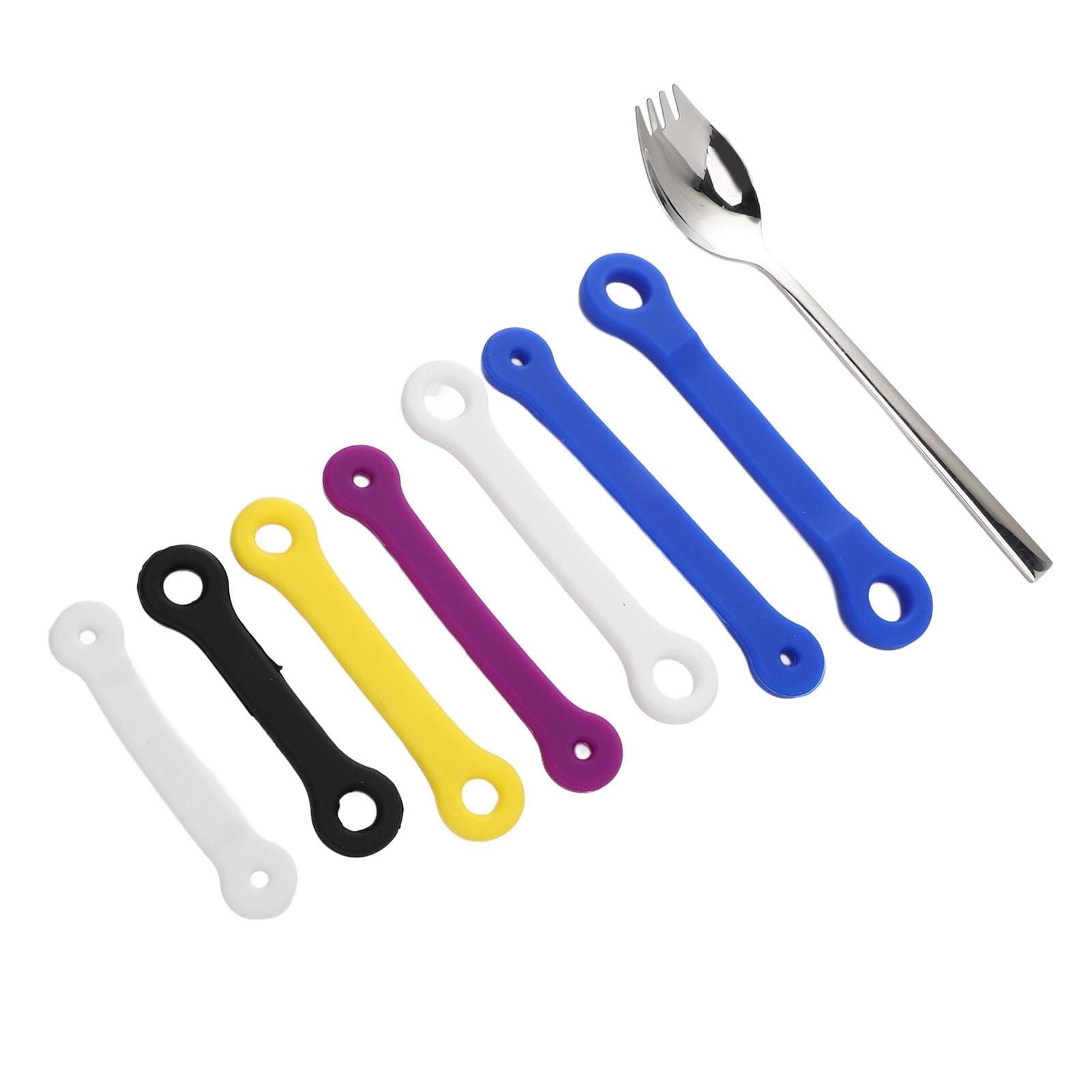 Stainless Steel Silicone Adaptive Foon Eating Assistance Self Adjusting Foon Adaptive Utensil